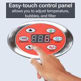 Aleko Square Inflatable Jetted Hot Tub with Cover - 4 Person - 160 Gallon - Brown | IHT-4P-SQR-BRWN-WH-AP