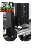 Adjustable easy install hinge and automatic rebound latch detail for 75 Series bifold doors