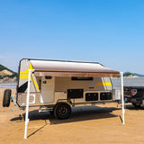 Aleko Retractable RV/Patio Awning - 16 x 8 Feet - Brown Fade RVAW-16-8-BROWN-FADE-AP