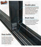 DRAKE 138 SERIES MULTI-TRACK SLIM FRAME SLIDING DOOR -120″ X 96″