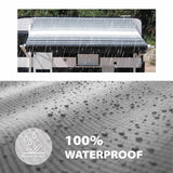 Aleko Retractable RV/Patio Awning - 10 x 8 Feet - Black Frame - Black Fade Fabric RVABW-10-8-GREY-FADE-AP