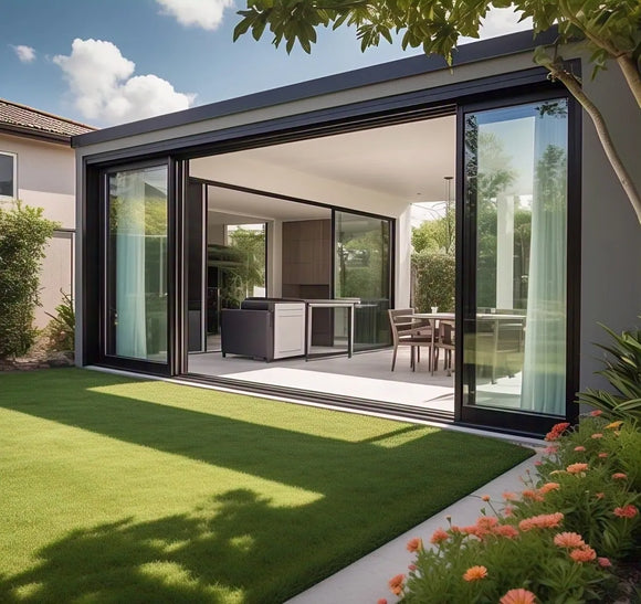 DRAKE MULTI-TRACK SLIM FRAME SLIDING DOOR -84″ X 80″