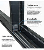 DRAKE MULTI-TRACK SLIM FRAME SLIDING DOOR -84″ X 80″