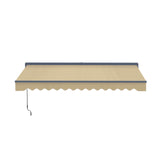 Aleko Moroccan Semi-Cassette Motorized Patio Awning - Desert Sand - 20 x 10 Feet