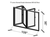 Eris Home Aluminum BiFold Door – 108″ x 96″ Outswing (3L) BFO-10896-3L