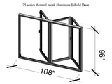 Eris Home Aluminum BiFold Door – 108″ x 96″ Outswing (3R) BFO-10896-3R
