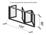 Eris Home Aluminum BiFold Door - 120″ x 80″ Outswing (1LR3) BFO-12080-1LR3