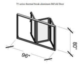 Eris Home Aluminum BiFold Door - 96″ x 80″ Outswing (3R) BFO-9680-3R