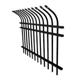 Aleko 8-Panel Steel Fence Kit – Curved Top Style – 8x6 ft. Each