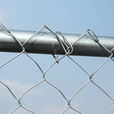 Aleko Galvanized Steel Chain Link Fence - Complete Kit - 6 x 50 Feet - 11.5 AW Gauge