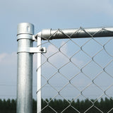 Aleko Galvanized Steel Chain Link Fence - Complete Kit - 5 x 50 Feet – 12.5 AW Gauge