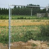 Aleko Galvanized Steel Chain Link Fence - Complete Kit - 6 x 50 Feet - 12.5 AW Gauge