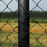 Aleko Galvanized Steel Chain Link Fence – Complete Kit – 6x50 ft. – 9.5 AW Gauge - Black