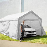 Aleko Heavy Duty Outdoor Canopy Carport Tent - 10 X 20 FT - White CP1020WH-AP Aleko Outdoor Carport Tent