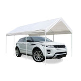 Aleko Heavy Duty Polyethylene Carport with Steel Frame - 10 x 20 Ft - White CP1020NS-AP Aleko Carports