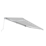Aleko Motorized Retractable Patio Awning 10X8 Feet Grey And White Striped Awm10X8Greywht-Ap Motorized Retractable Awnings 10 X 8 Ft