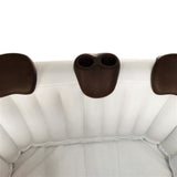 Aleko Removable 3-Piece Headrest and Drink Holder Set for Inflatable Hot Tub Spa Brown HTACCBR-AP Hot Tub Accessories