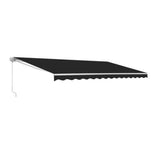 Aleko Retractable Patio Awning 10x8 Feet Black AW10X8BK81-AP White Frame Retractable Awnings 10 x 8 Ft.