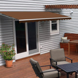 Aleko Retractable Patio Awning 10x8 Feet Brown AW10X8BROWN36-AP Retractable Awnings 10 x 8 Ft.