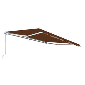 Aleko Retractable Patio Awning 10X8 Feet Brown Aw10X8Brown36-Ap Retractable Awnings 10 X 8 Ft.