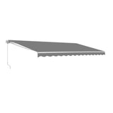Aleko Retractable Patio Awning 10x8 Feet Gray AW10X8GY80-AP White Frame Retractable Awnings 10 x 8 Ft.