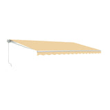 Aleko Retractable Patio Awning 10X8 Feet Ivory Aw10X8Ivory29-Ap Retractable Awnings 10 X 8 Ft.