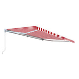 Aleko Retractable Patio Awning 10x8 Feet Red and White Striped AW10X8RWSTR05-AP White Frame Retractable Awnings 10 x 8 Ft.