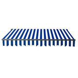 Aleko Retractable Patio Awning 12x10 Feet Blue and White Striped AW12X10BWSTR03-AP Retractable Awnings 12 x 10 Ft