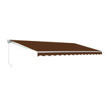Aleko Retractable Patio Awning 12X10 Feet Brown Aw12X10Brown36-Ap Retractable Awnings 12 X 10 Ft