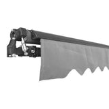 Aleko Retractable Patio Awning 12x10 Feet Gray AW12X10GY80-AP Retractable Awnings 12 x 10 Ft