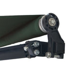 Aleko Retractable Patio Awning -12x10 Feet Green AW12X10GREEN39-AP Retractable Awnings 12 x 10 Ft