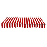 Aleko Retractable Patio Awning 12x10 Feet Red and White Striped AW12X10RWSTR05-AP Black Frame Retractable Awnings 12 x 10 Ft