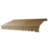 Aleko Retractable Patio Awning 12x10 Feet Sand AW12X10SAND31-AP Retractable Awnings 12 x 10 Ft