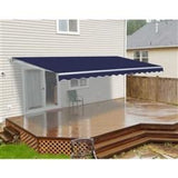 Aleko Retractable Patio Awning 13X10 Feet Blue Aw13X10Blue30-Ap Retractable Awnings 13 X 10 Ft