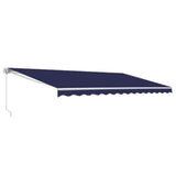 Aleko Retractable Patio Awning 13x10 Feet Blue AW13X10BLUE30-AP White Frame Retractable Awnings 13 x 10 Ft