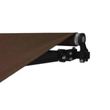 Aleko Retractable Patio Awning 13x10 Feet Brown AW13X10BROWN36-AP Retractable Awnings 13 x 10 Ft