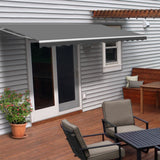 Aleko Retractable Patio Awning 13x10 Feet Gray AW13X10GY80-AP Retractable Awnings 13 x 10 Ft