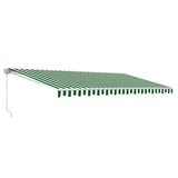 Aleko Retractable Patio Awning 13x10 Feet Green and White Striped AW13X10GWSTR00-AP White Frame Retractable Awnings 13 x 10 Ft