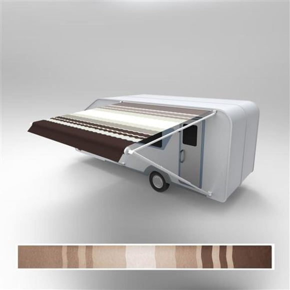 Aleko Retractable Rv/patio Awning 16 X 8 Feet Brown Striped Rvaw16X8Brstr34-Ap Rv Awnings Non Motorized 16 X 8 Ft