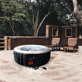 Aleko Round Inflatable Hot Tub Spa With Cover 6 Person 265 Gallon Black and White HTIR6BKW-AP Hot Tubs