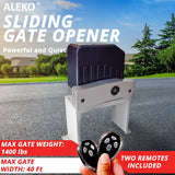 Aleko Sliding Gate Opener AC1400 Basic Kit AC1400NOR-AP Chain Driven Sliding Gate Openers