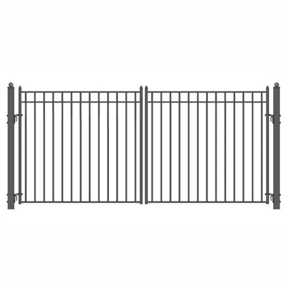 Aleko Steel Dual Swing Driveway Gate Madrid Style 18 X 6 Ft Dg18Madd-Ap Dual Swing Driveway Gates