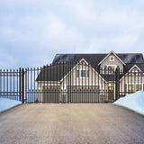 Aleko Steel Dual Swing Driveway Gate Munich Style 18 x 6 ft DG18MUND-AP Dual Swing Driveway Gates