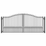 Aleko Steel Dual Swing Driveway Gate Munich Style 18 X 6 Ft Dg18Mund-Ap Dual Swing Driveway Gates