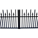 Aleko Steel Dual Swing Driveway Gate Munich Style 18 X 6 Ft Dg18Mund-Ap Dual Swing Driveway Gates