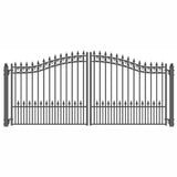 Aleko Steel Dual Swing Driveway Gate Prague Style 12 X 6 Ft Dg12Prad-Ap Dual Swing Driveway Gates