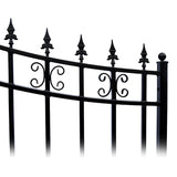 Aleko Steel Dual Swing Driveway Gate St.Petersburg Style 12 ft with Pedestrian Gate 4 ft SET12X4STPD-AP Dual Swing Gates with Pedestrian 