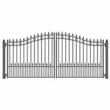 Aleko Steel Dual Swing Driveway Gate St.petersburg Style 14 X 6 Ft Dg14Sptd-Ap Dual Swing Driveway Gates