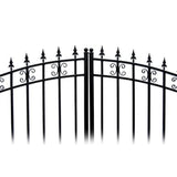 Aleko Steel Dual Swing Driveway Gate St.petersburg Style 14 X 6 Ft Dg14Sptd-Ap Dual Swing Driveway Gates