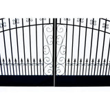 Aleko Steel Dual Swing Driveway Gate Venice Style 14 X 6 Ft Dg14Vend-Ap Dual Swing Driveway Gates